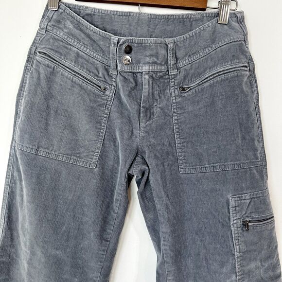 The North Face Gray Corduroy Wide Leg Pants Y2K Vintage Women’s 4 - Picture 2 of 7